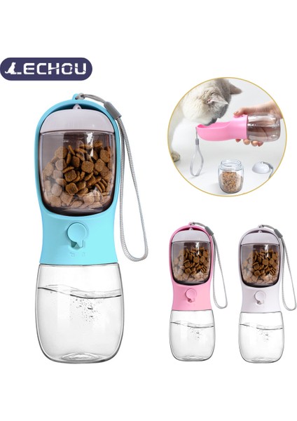 Pembe 550 ml Taşınabilir Köpek Su Şişesi Açık Seyahat Köpek Su Şişesi Mama Besleyici ile Sızdırmaz Çok Fonksiyonlu Kedi Köpek Su Şişeleri (Yurt Dışından) fiyatları