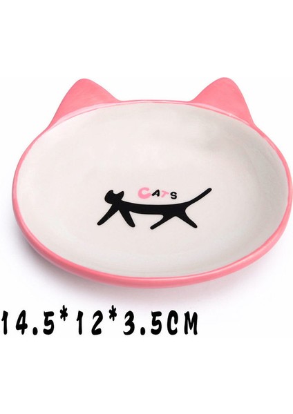 Erik M Yeni Köpek Besleyiciler Kase Karikatür Desen Tırtıklı Seramik Tek Ağız Köpek Kase Yüksek Dereceli Antiskid Pet Malzemeleri (Yurt Dışından)