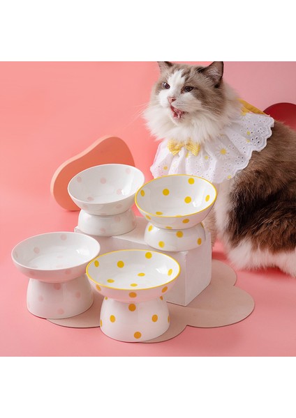 Siyah Su Kasesi Kedi Seramik Kase Yükseltilmiş Küçük Yavru Köpekler Mama Su Besleyiciler Evcil Hayvan Içme Yeme Besleme Malzemeleri Kolay Temiz Omurga Koruması (Yurt Dışından) modelleri