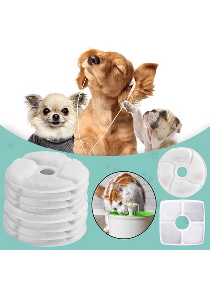 Daire 1 Adet 14 Adet Aktif Karbon Yedek Filtreler Pet Çeşmesi Otomatik Su Kömür Filtreleri Dağıtıcı Pet Kediler Köpekler Malzemeleri (Yurt Dışından)