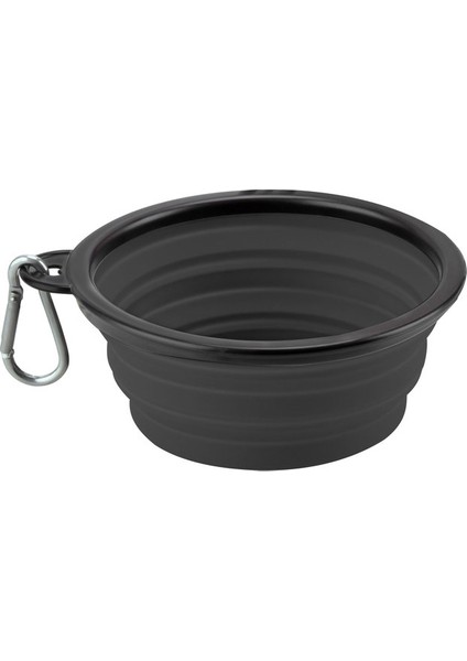 Siyah 350ML Katlanabilir Köpek Kaseleri Seyahat Için Köpek Taşınabilir Su Kase Köpekler Için Bulaşık Kamp Için Pet Kedi Maması Kaseleri 350ML/1000ML Evcil Hayvan Malzemeleri (Yurt Dışından)