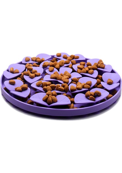 Mor Köpek Yavaş Besleyici Kase Kaymaz Yavru Kedi Yavaş Yemek Kase Anti-Takoz Yemek Tabağı Besleme Köpek Kedi Mama Kasesi Evcil Hayvan Malzemeleri (Yurt Dışından) indirimleri