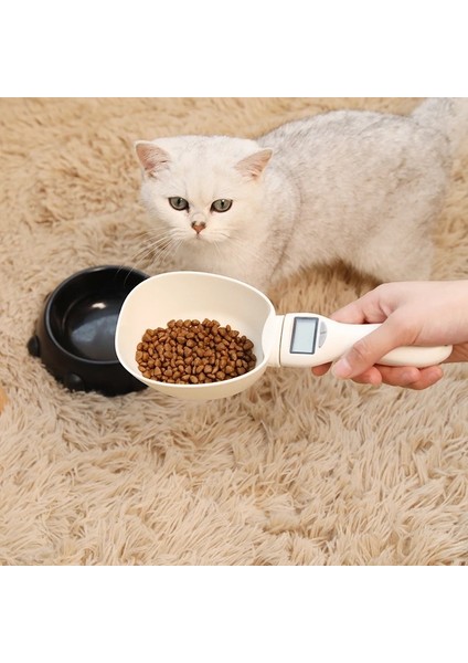 Beyaz 250ML Huisdier Voedsel Schaal Elektronische Meetinstrument De Nieuwe Hond Kat Voeden Kom Matlepel Keuken Schaal Digitale Ekran (Yurt Dışından) modelleri