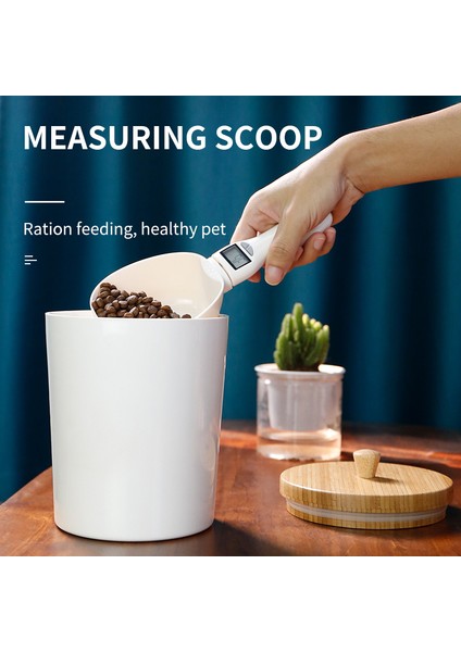 Beyaz 250ML Huisdier Voedsel Schaal Elektronische Meetinstrument De Nieuwe Hond Kat Voeden Kom Matlepel Keuken Schaal Digitale Ekran (Yurt Dışından) fırsatları