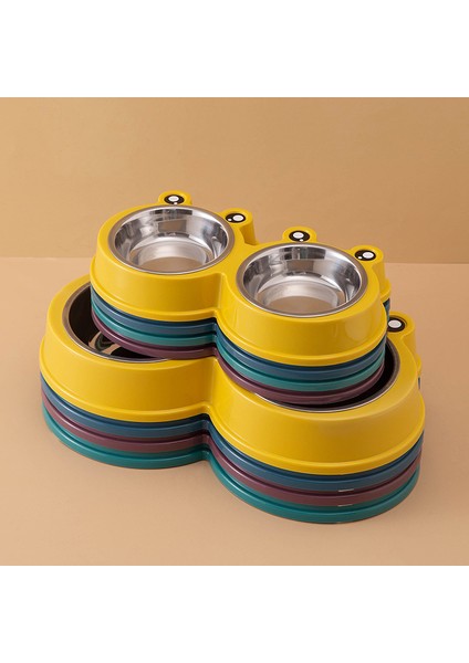 Yeşil Pet Malzemeleri Pet Sevimli Küçük Kurbağa Paslanmaz Çelik Çift Kase Kaymaz Hayvan Mama Kabı Köpek Kase Kedi ve Köpek Maması Havzası (Yurt Dışından) indirimleri