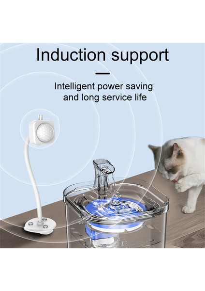 Temel Kit 2 Abd Yeni Otomatik Kedi Çeşmesi Akan Su Tiryakisi Kedi Köpek Otomatik Filtre Akıllı Şeffaf Pet Içme Dağıtıcı Hareket Sensörü (Yurt Dışından) indirimleri