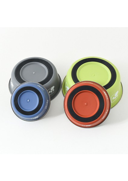 Yeşil M (Çap 13CM) Paslanmaz Çelik Köpek Kasesi Dayanıklı Kaymaz Kauçuk Altlı Evcil Hayvan Maması Su Kasesi Küçük Orta Büyük Köpekler Için Sevimli Baskılı Köpek Besleyici (Yurt Dışından)