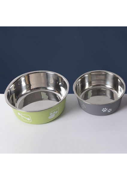 Yeşil M (Çap 13CM) Paslanmaz Çelik Köpek Kasesi Dayanıklı Kaymaz Kauçuk Altlı Evcil Hayvan Maması Su Kasesi Küçük Orta Büyük Köpekler Için Sevimli Baskılı Köpek Besleyici (Yurt Dışından) modelleri
