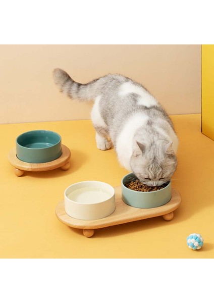 Resimde Gösterildiği Gibi 15.5 cm (850 Ml) Seramik Kedi Çift Kase Köpek Mama Kasesi Yavru Suluk Koruma Servikal Omurga Evcil Hayvan Öğesi Köpek Aksesuarları Köpek Malzemeleri (Yurt Dışından)