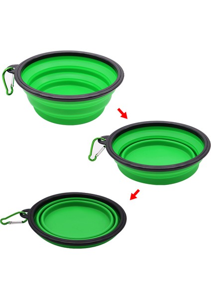 Yeşil 1000ML 350ML/1000ML Katlanabilir Çevre Dostu Silikon Kase Pet Köpek Seyahat Taşınabilir Su Kasesi Gıda Kabı Besleyici Köpek Aksesuarları (Yurt Dışından) fiyatları