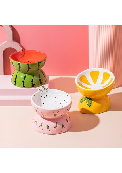 Mama ve Su Kasesi Kedi Seramik Kase Meyve Şekli Küçük Köpekler Mama Su Snack Kaseleri Evcil Hayvan Yükseltilmiş Içecek Yemek Besleyiciler Yavru Kediler Sevimli Besleme Malzemeleri (Yurt Dışından) fiyatları