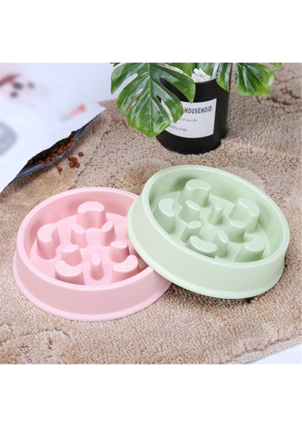 Pembe 2 Bir Boyut Pet Köpek Yavaş Besleyici Anti Choke Anti-Gulping Köpek Kase Dayanıklı Üst Abs Sağlıklı Yemek Tabağı Kase (Yurt Dışından) modelleri