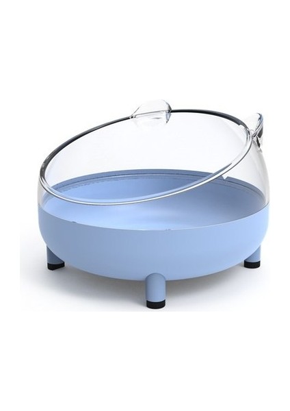 Mavi 5.12X4.72X3.35 Inç Yüksek Ayak Kaymaz Kedi Köpek Kase Boyun Koruyucu Kediler Köpekler Içecek Su Yemek Yiyecek Kase Anti-Ipucu Binaural Evcil Hayvan Besleme Aksesuarları (Yurt Dışından)