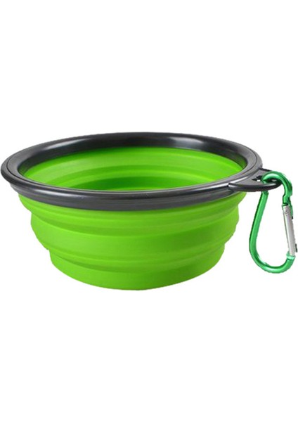 Yeşil 350 ml 350/1000 ml (G) Büyük Katlanabilir Köpek Pet Katlanır Silikon Kase Açık Seyahat Taşınabilir Köpek Maması Kabı Besleyici Bulaşık Kase (Yurt Dışından)