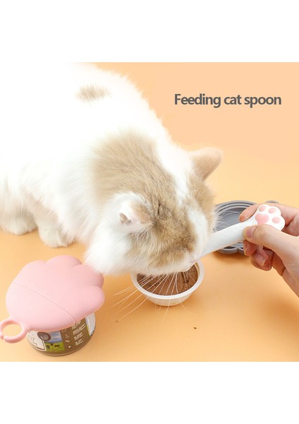 Beyaz Kaşık Pet Kaşık Çok Fonksiyonlu Konserve Açacağı Islak Gıda Karıştırma Kaşığı Silikon Kedi Konservesi Sızdırmazlık Kapağı Gıda Depolama Köpek Aksesuarı (Yurt Dışından) fırsatları