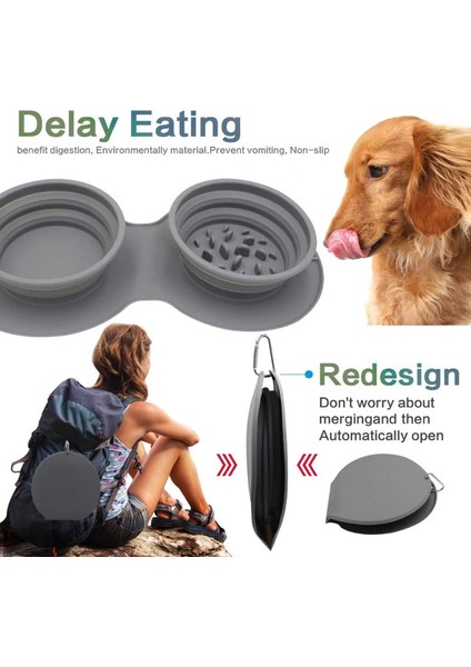 Stil 3 Köpek Kase Taşınabilir Açık Silikon Çift Köpek Mama Kaseleri Katlanabilir Kaymaz Kedi Kase Pet Seyahat Boğulma Önleyici Kusma Feedingbowl (Yurt Dışından) fiyatları