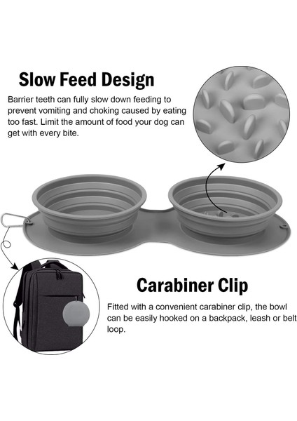 Stil 3 Köpek Kase Taşınabilir Açık Silikon Çift Köpek Mama Kaseleri Katlanabilir Kaymaz Kedi Kase Pet Seyahat Boğulma Önleyici Kusma Feedingbowl (Yurt Dışından) modelleri