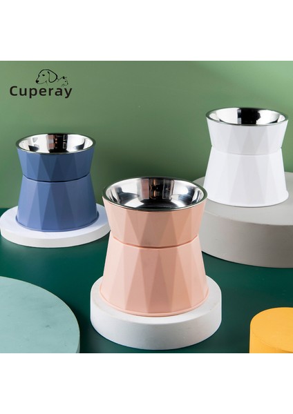 Beyaz Yüksek Ayak Hayvan Mama Kabı Kedi Maması Köpek Su Kasesi Devrilme Önleyici Boyun Koruyucu Kase Pet Besleme Fincan Evcil Hayvan Besleyici Malzemeleri Aksesuarları (Yurt Dışından) modelleri