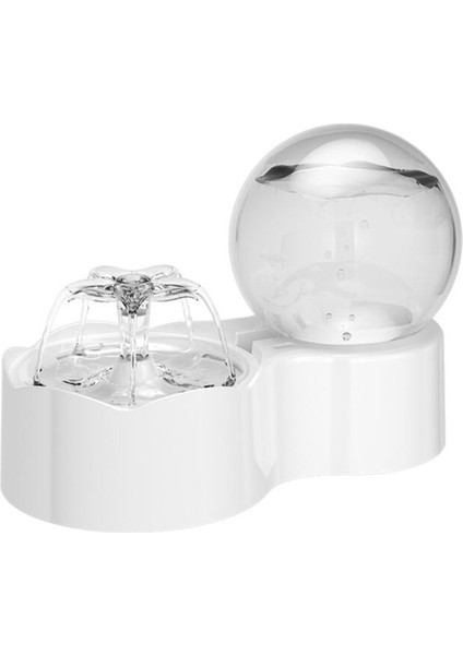 2.3l Beyaz Feefer 2.3l Otomatik Kedi Su Çeşmesi Musluk Köpek Su Sebili Şeffaf Filtre Tiryakisi Pet Sensörü Otomatik Içme Besleyici (Yurt Dışından)