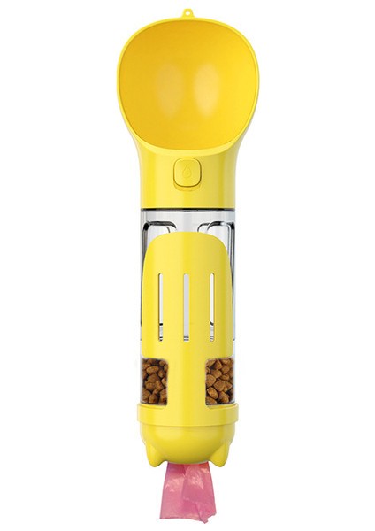 Sarı 300 ml 3 In 1 Köpek Su Şişesi Taşınabilir Pet Köpek Su Şişesi Köpekler Seyahat Yavru Kedi Suluk Açık Gıda Dağıtıcı Besleyici Pet Aracı (Yurt Dışından)