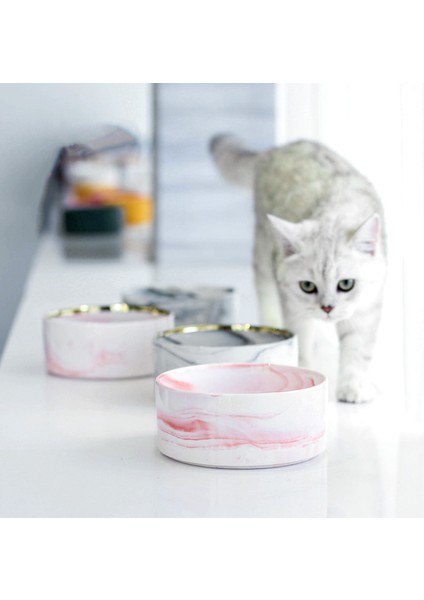 Standlı Gri Altın 400ML Küçük Kedi Köpek Kase Seramik Besleyici Ebru Tabağı Pet Ayarlanabilir Ahşap Raf Besleme Içme Kaymaz Yüksek Kedi Ürün Malzemeleri # P005 (Yurt Dışından) indirimleri