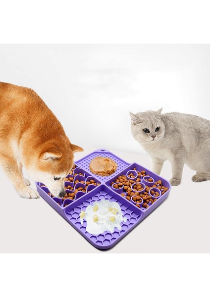 Açık Yeşil Evcil Hayvan Malzemeleriyavru Yalama Yiyecek Matı Silikon Koklama Mat Çok Fonksiyonlu Yiyecek Kasesi Köpek Potcat Yavaş Yemek Tabağı Placemat (Yurt Dışından) fiyatları