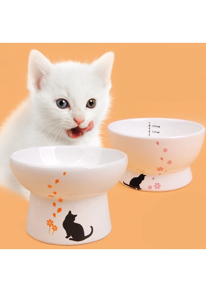 Resim Olarak M Güzel Evcil Hayvan Besleyici Kase Karikatür Şekli Yüksek Ayak Tek Ağız Tırtıklı Seramik Köpek Kedi Mama Kasesi Evcil Hayvan Ürünleri Suluk (Yurt Dışından) modelleri
