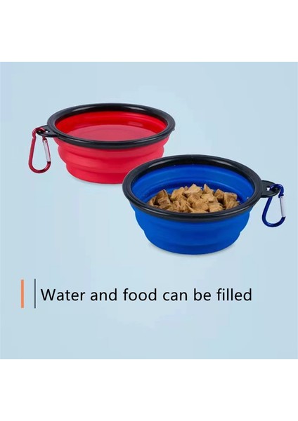 Beyaz Katlanır Silikon Hayvan Mama Kabı Açık Seyahat Taşınabilir Tpe Köpek Kase Pet Su Kasesi Yavru Gıda Konteyner Besleyici Bulaşık Kase Evcil Hayvan Malzemeleri (Yurt Dışından) fırsatları