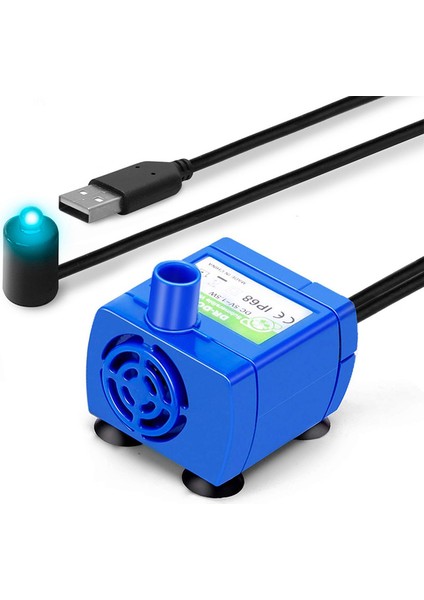 Gösterildiği Gibi Pet Kedi Köpekler Çeşme Pompası Süper Susturulmuş Pompa Güç Adaptörü DR-DC160 Pet Otomatik Su Sebili Için LED Mavi Işık ile (Yurt Dışından)