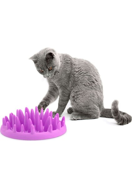 Mavi Evcil Köpek Kediler Besleyici Kaseler Yakalamak Interaktif Sert Silikon Kedi Yavrusu Yavaş Gıda Besleme Kaymaz Anti Yutkunma Besleyici Kase Malzemeleri (Yurt Dışından)