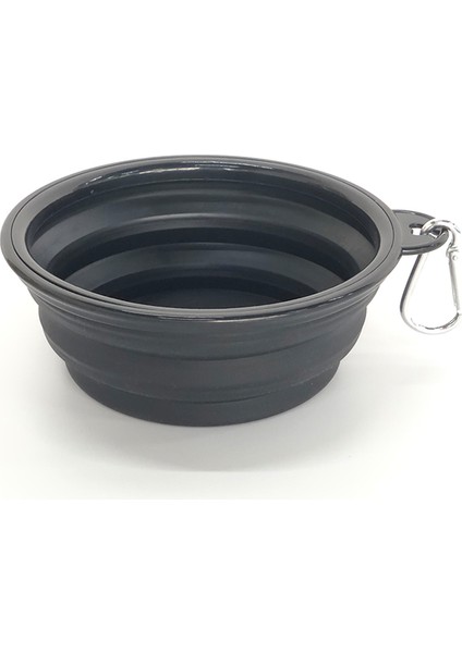 Siyah 1000ML 350 - 650 - 1000ML Büyük Katlanabilir Köpek Kase Seyahat Aksesuarları Köpek Yemek Tabağı Kase Seyahat Aksesuarları Kedi Konteyner Su Şişesi (Yurt Dışından)