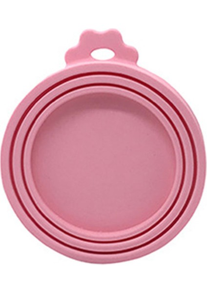 Pembe Silikon Konserve Kapaklı Mühürlü Besleyiciler Gıda Konserve Kapağı Yavru Köpek Kedi Depolama Üst Kapağı Yeniden Kullanılabilir Kapak Kapak Sağlık Pet Günlük Malzemeleri (Yurt Dışından)