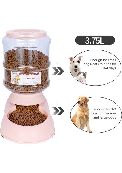 Içme Gri 3.75L Otomatik Gıda Su Pet Besleyici Plastik Köpek Maması Kase Su Sebili Köpek Kedi Köpek Tiryakisi (Yurt Dışından) indirimleri