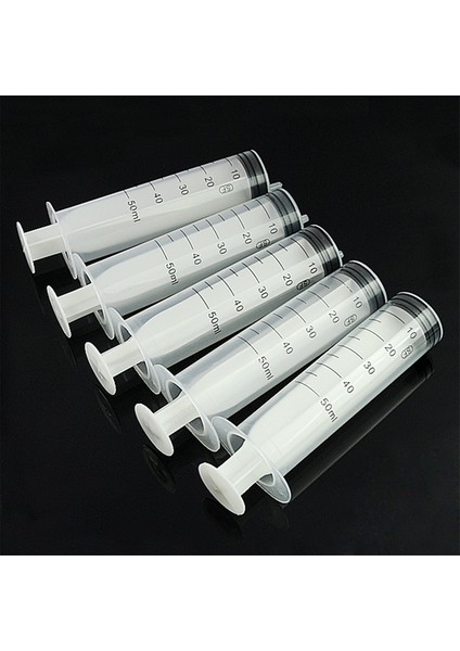 50ML 5 Adet 1ML,2.5ML,3ML,5ML,10ML,20ML,30ML,50ML Ölçüm Şırıngası Plastik Şırınga Şırınga Yeniden Kullanılabilir Hidroponik Besin Ölçümü (Yurt Dışından)