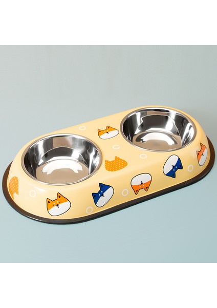 Stil 4 Köpek Kase Pet Paslanmaz Çelik Astar Çift Kase Sevimli Görünüm Kaymaz Tasarım Küçük ve Orta Evcil Hayvan Besleme Maması (Yurt Dışından) indirimleri