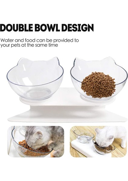 Temizle Siyah Ulmpp Köpek Kedi Mama Kasesi Besleyici Su Sebili Pet Içme Yükseltilmiş Standı Çift Bulaşık Besleme Hayvan Tavşan Yavru Köpek Malzemeleri (Yurt Dışından) fiyatları