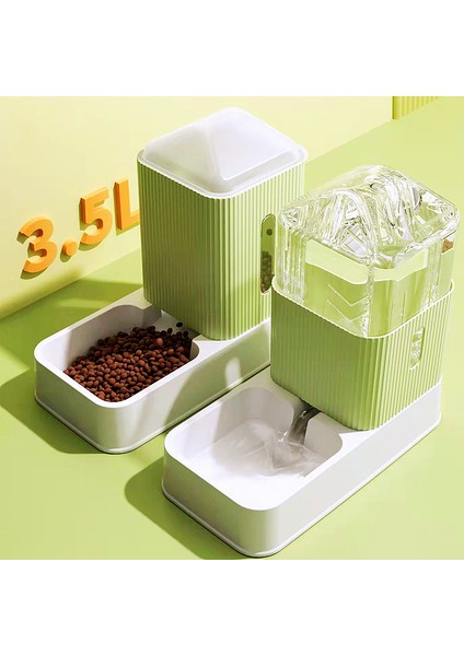 Yeşil Tiryakisi Besleyici 3.5l Köpek Otomatik Besleyiciler Plastik Su Şişesi Kedi Kase Besleme ve Içme Köpek Su Sebili Pet Besleme Kasesi Evcil Hayvan Malzemeleri (Yurt Dışından) fiyatları