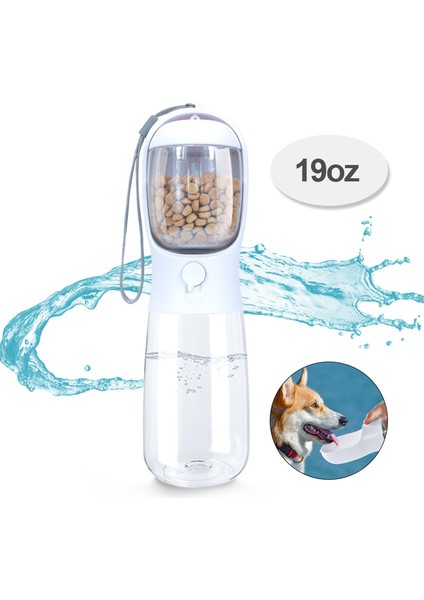 550ML Ekleyin 100G Pembe Köpekler Için Taşınabilir Su Şişesi Yavru Içme Suyu Şişesi Seyahat Pet Tiryakisi Sızdırmaz Köpek Kase Gıda Kapları Köpek Aksesuarları Kase (Yurt Dışından) modelleri