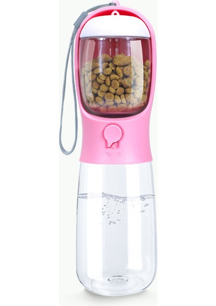 550ML Ekleyin 100G Pembe Köpekler Için Taşınabilir Su Şişesi Yavru Içme Suyu Şişesi Seyahat Pet Tiryakisi Sızdırmaz Köpek Kase Gıda Kapları Köpek Aksesuarları Kase (Yurt Dışından) indirimleri