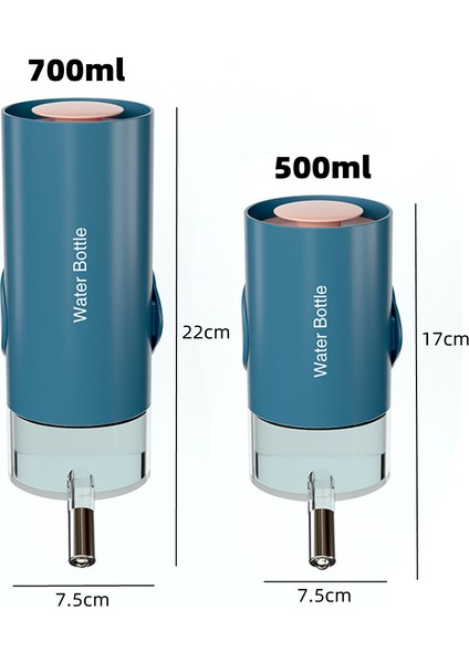 Pembe 500 ml Pet Tiryakisi Su Şişesi Plastik Köpek Kedi Otomatik Dağıtıcı Çeşme Kafası Topu Islak Olmayan Ağız Besleyici Asılı (Yurt Dışından)