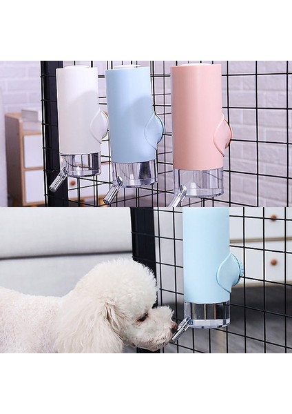 Pembe 500 ml Pet Tiryakisi Su Şişesi Plastik Köpek Kedi Otomatik Dağıtıcı Çeşme Kafası Topu Islak Olmayan Ağız Besleyici Asılı (Yurt Dışından)