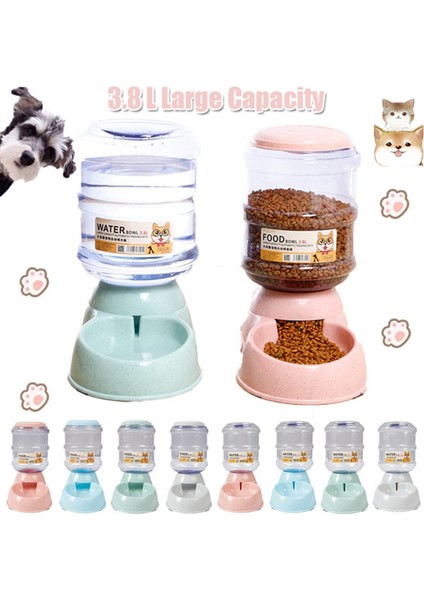 Beyaz Tip 5 3.8l Pet Köpek Kedi Otomatik Besleyiciler Büyük Kapasiteli Içme Suyu Çeşmesi Su Şişesi Besleme Kaseler Dağıtıcı Kediler Köpekler Için (Yurt Dışından)