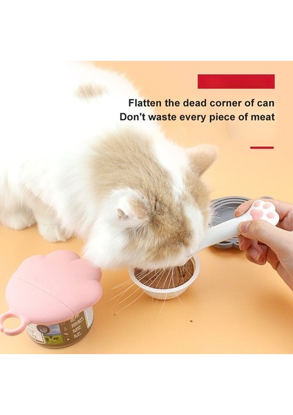 Pembe Kaşık ve Kapak Çok Fonksiyonlu Pet Konserve Kaşık Kavanoz Açacağı Yavru Besleme Karıştırma Islak Kuru Kepçe Kedi Köpek Aksesuarları Besleyici Kürek Evcil Hayvanlar Sofra (Yurt Dışından) fırsatları