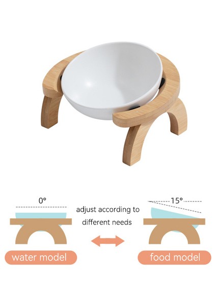 Standlı Beyaz 600 ml Seramik Kedi Besleme Mama Kasesi Standlı Pet Çift Besleyici Kaseler Yüksek Ayak Küçük Köpek Kibble Su Malzemeleri Kediler Yavru Kase (Yurt Dışından) fiyatları