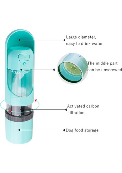 Normal Yeşil Taşınabilir Pet Köpek Su Şişesi 300 ml Suluk Küçük Orta Büyük Köpekler Için Besleme Su Sebili Kedi Köpekler Açık Şişeler (Yurt Dışından) indirimleri