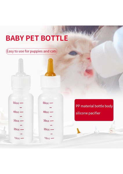 Sivri Emzik 120ML Pet Biberon Tek Köpek ve Kedi Biberon Yenidoğan Yavru Kedi Biberon 50ML 120ML Pet Silikon Biberon (Yurt Dışından)