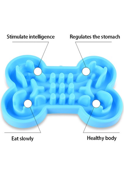 Mavi 24X17X2 cm Pet Köpek Kase Sağlıklı Yumuşak Kauçuk Yavaş Mama Besleyici Kaymaz Anti-Gulping Choke Kedi Köpek Maması Besleme Yavaş Besleyici Için Seyahat Kase (Yurt Dışından) modelleri