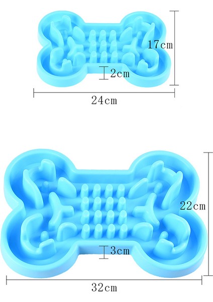 Mavi 24X17X2 cm Pet Köpek Kase Sağlıklı Yumuşak Kauçuk Yavaş Mama Besleyici Kaymaz Anti-Gulping Choke Kedi Köpek Maması Besleme Yavaş Besleyici Için Seyahat Kase (Yurt Dışından) fırsatları