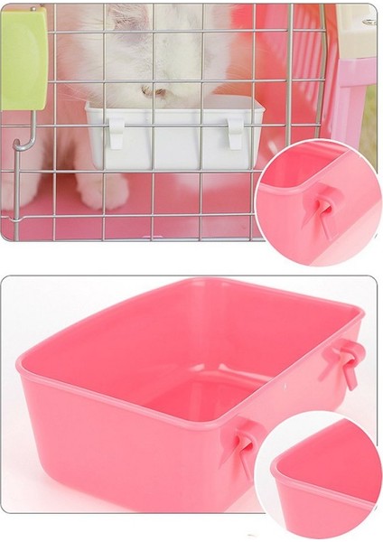 Beyaz S Küçük Evcil Hayvan Mama Besleyici Kase Hamster Kafesi Kanca Up Asılı Kase Su Içme Cihazı Kuş Güvercinler Sincap Besleme Fincan Tavşan Yemi (Yurt Dışından)