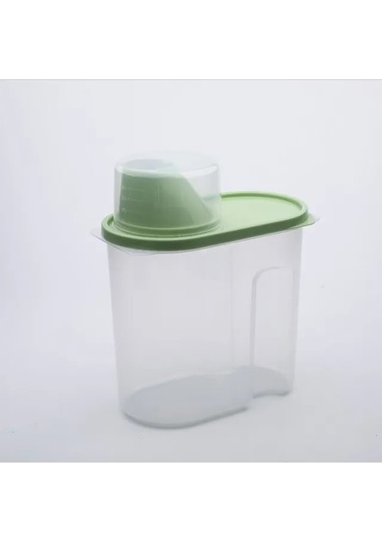Yeşil 1.9l 2.5l Kapasiteli Pet Gıda Organizatör Plastik Saklama Kabı Ölçüm Fincan Dekantör Şişe Ağzı Mühür Toka Köpek Kedi Tahıl Dağıtıcı Tankı (Yurt Dışından)
